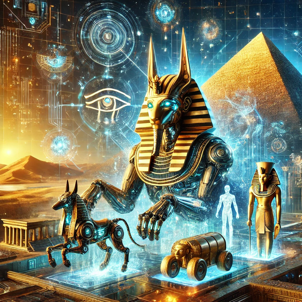 A Fusion of Ancient Egypt and Futurism